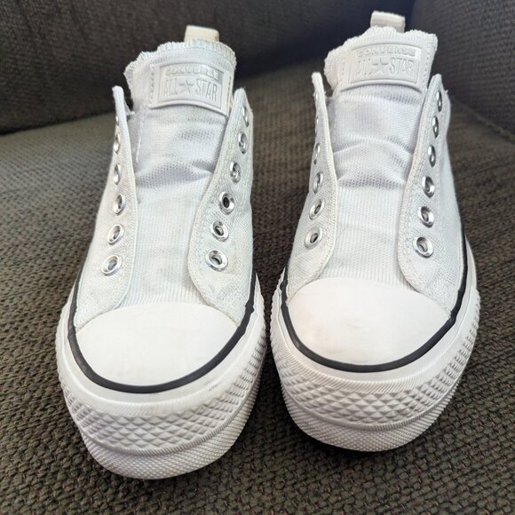 Converse White Athletic Shoes - Picture 1 of 8